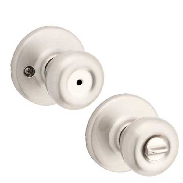 Kwikset: Tylo Privecy Door Knob with Round Rose  Satin Nickel